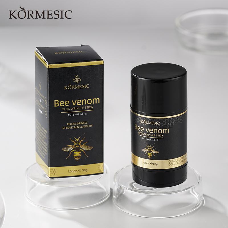 【Buy 2 Get 1 Free】Kormesic Bee Venom Extract Neck Moisturizer Stick - Hydrating Neck Cream with Fast Absorption, Non-Greasy Formula for Daily Skin Care, 30g
