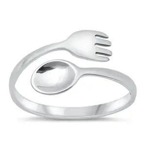 Spoon and Fork Wrap Ring - 925 Sterling Silver