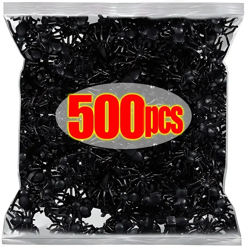 Wholesale Mini Fake Black Spiders Halloween Decoration Horror Spider DIY Party Haunted House Prop Lifelike Insects Tricky Toys