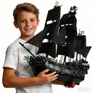 New Pirate Pearl Building Block Model Caribbean Adventure Toy, Children & Adults Christmas Gift, Model Xinghao 10365