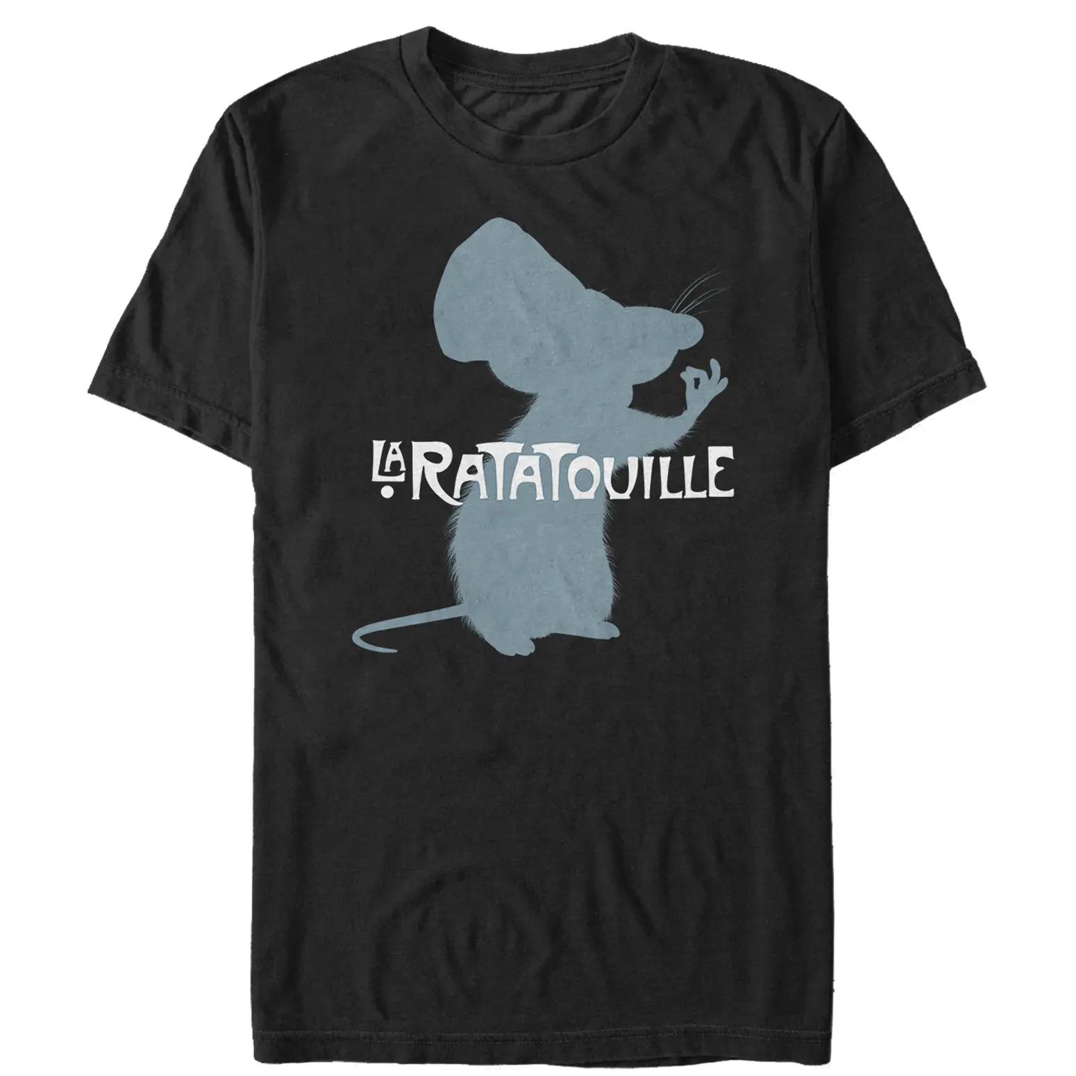 Men's Ratatouille Remy Silhouette Crew Neck Short-Sleeve Fashion T-Shirt, Digital Direct-to-Garment Print, All Seasons Wear, Shortsleeve, Cold Wash