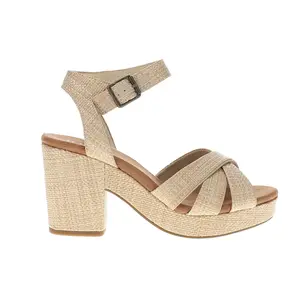 TOMS Womens Majorca Rope Strappy Platform Casual Sandals Casual High Heel 3" & Up - Beige