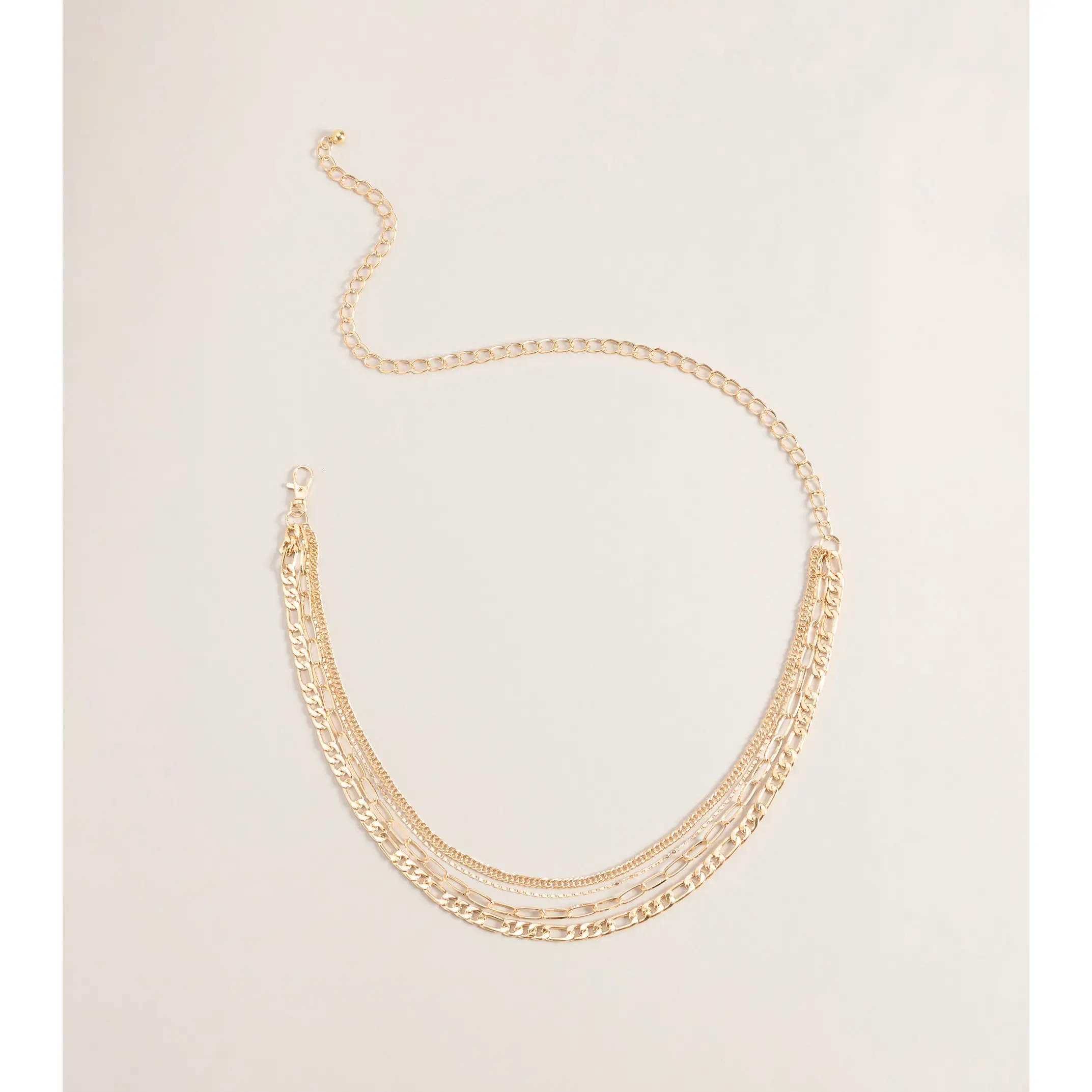Linked To The Look Layered Chain Belt