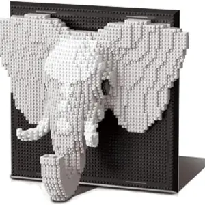 Elephant Wall Art Building Block Set – 1625-Piece 3D Puzzle Decor for Adults & Kids, Creative Hobby Gift