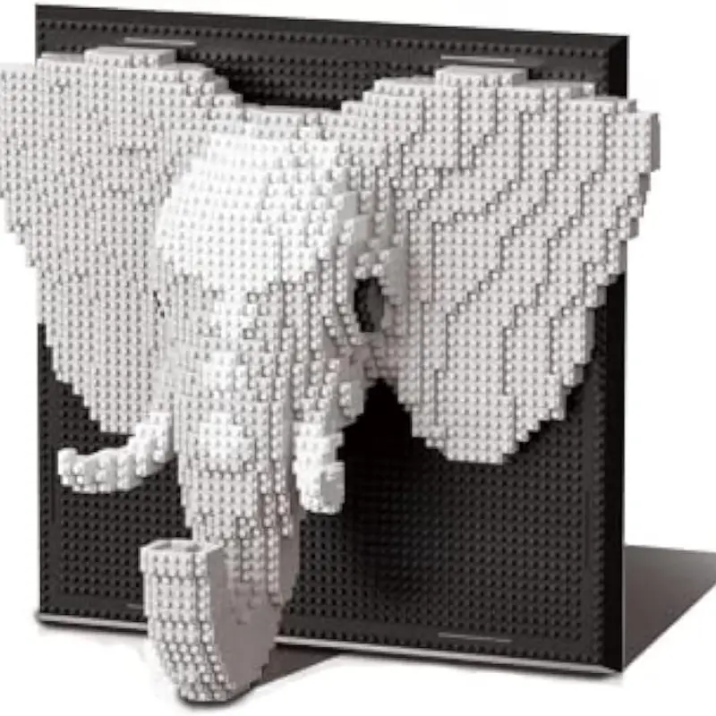Elephant Wall Art Building Block Set – 1625-Piece 3D Puzzle Decor for Adults & Kids, Creative Hobby Gift