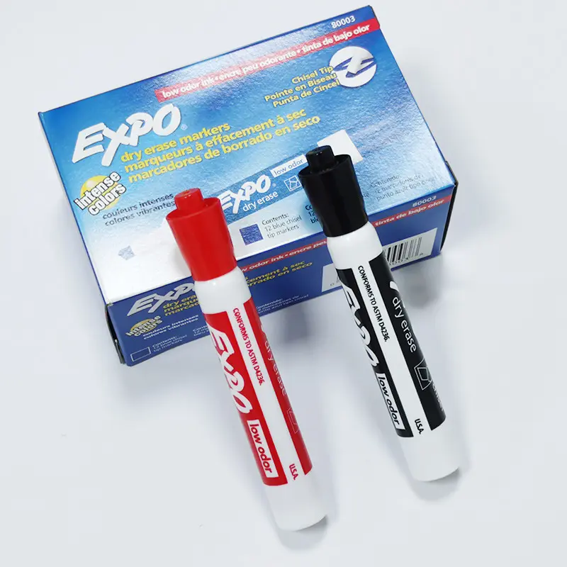 2pcs Low Odor Whiteboard Pens, Erasable Eco-Friendly Square Tip Whiteboard Pens, 80001 Slanted Head, Ideal for Office and School Use, Dry Erase Markers