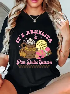 100% Cotton Hot Chocolate Mexican and Pan Dulce Season Mexican Christmas T-Shirt