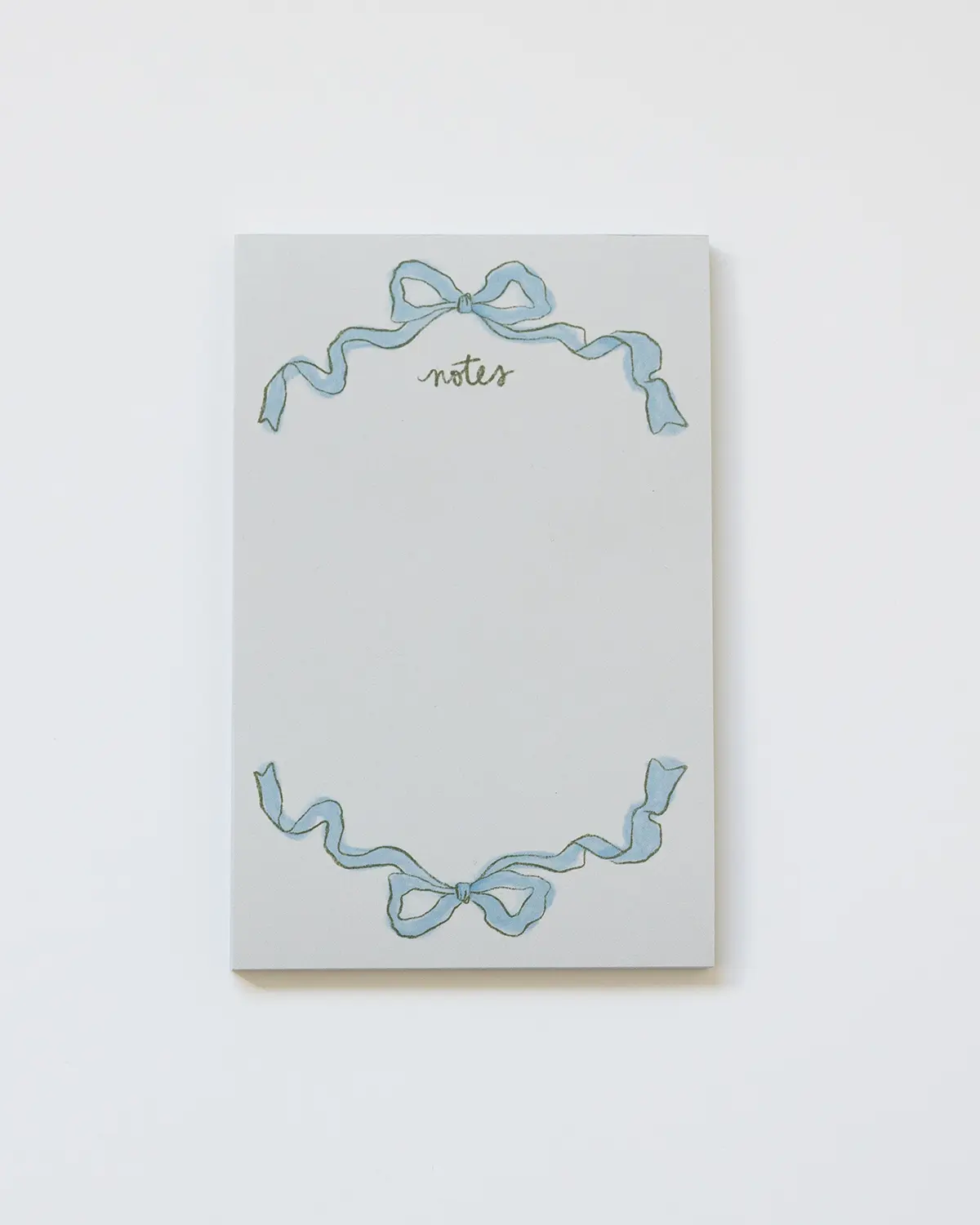 Blue Ribbon Bow Notepad