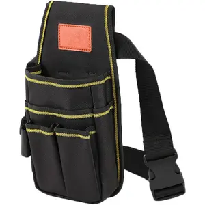 Tool Belt, Small Tool Pouch with Belt Clip, Electrician Tool Pouch, Tool Belts for Men, Utility Pouch with Adjustable Belt for Electrician,Carpenter,Construction,7 Pocket Organizer
