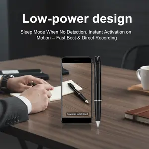 1080P FHD  Pen, 2-in-1 Writing & Video Recording, WiFi & AP Hotspot Remote View, 300mAh Battery, SD Card Storage, Portable for Class, Meeting, Home, Office, Hotel