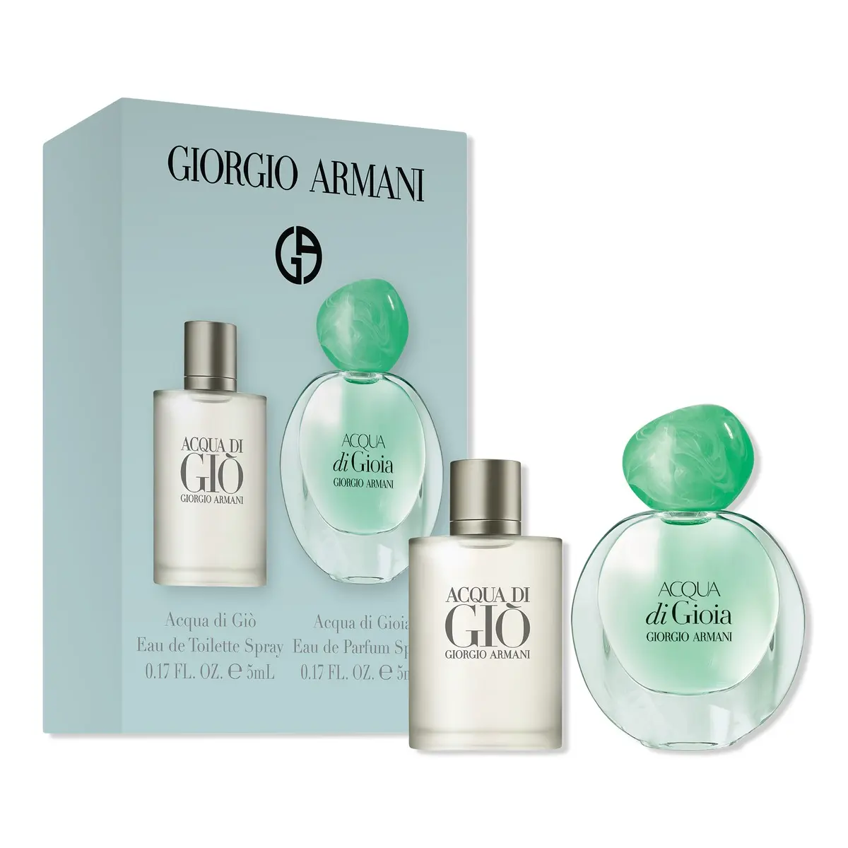 Giorgio Armani Mini Duo: Acqua di Gio EDT 5 ml + Acqua di Gioia EDP 5 ml