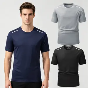 1/2 Pack Men's Fitness Gym T Shirts, Quick Dry Athletic Workout Tees, Short Sleeve Moisture Wicking Running Training Sport Tops