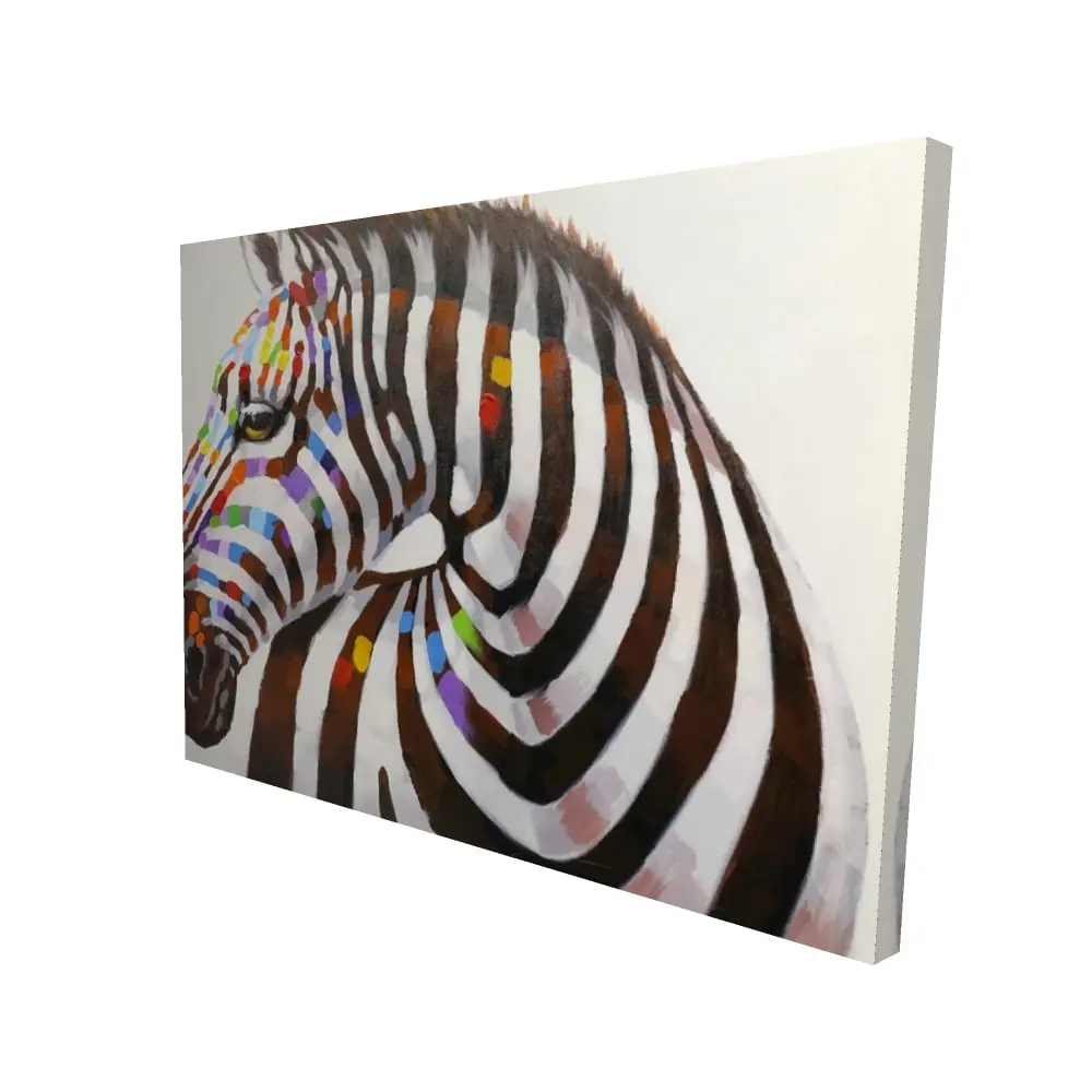 360 Stand Colorful Artistic Nature Zebra Wall Print - 36x48 in Contemporary Animal Poster, Home Decor, Ideal Gift, Decoration, Photo, 36 X 48 In., Vivid Colors, Contemporary Art, Animal Print