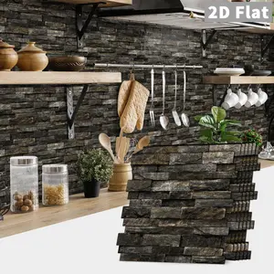 8/16pcs Brick Pattern Marble Backsplash Peel & Stick Wallpaper - Waterproof, Oil-Resistant,Ideal Choice For Kitchen And Bathroom Splash Proof Panels Self Adhesive Wallpaper