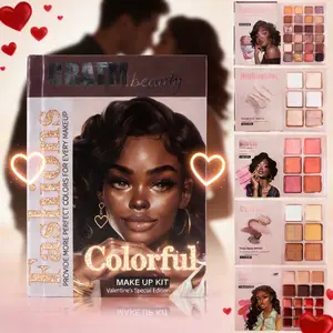 URATM Professional Makeup Palette Sets for Women, 5-in-1 Beauty Kit with Eyeshadow Palette, Lip Gloss, Highlighte, Blush, and Contour Palette