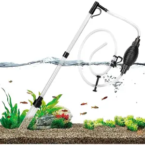 Gravel Vacuum for Aquarium, Aquarium Siphon Vacuum Cleaner for Fish Tank Gravel and Sand Cleaning, Remove Dirt, Water Change, Aquarium Gravel Cleaner with Adjustable Water Flow