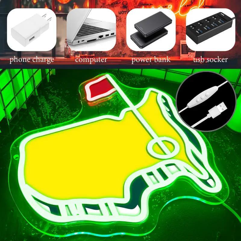 Golf Neon Sign Light With USB Connector for Man Cave Bar Pub Beer Lift Neon Lamp Wall Decoration