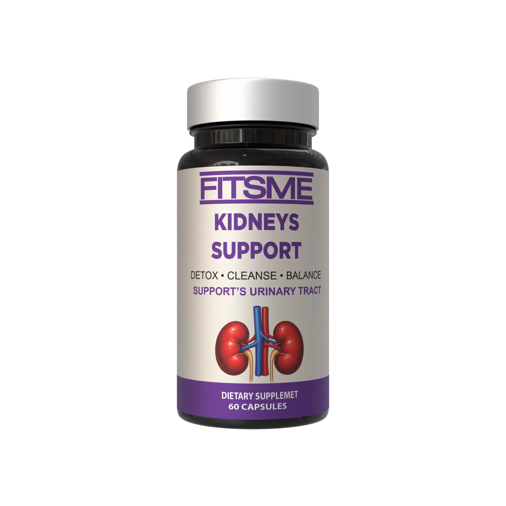 Fitsme Kidney Support & Cleanse Herbal Dietary Supplement, Easy-to-Take Herbal Detox Supplement Capsules, Herbal Detox Supplements