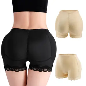 Peach butt lift women's butt enhancer shapewear with sponge padding, plus size butt-lifting waist-cinching tummy control pants