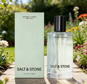 Salt & Stone Bergamot & Hinoki Body Mist | Skincare-Infused Hair & Body Spray | Hydrating Fragrance with Glycerin & Red Algae | Vegan Cruelty-Free 100ml