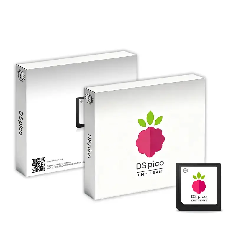 DSPico DS Flash Card for DSi 3DS 2DS Accessories, Open Source MCU Powered, DS Mode & Pico Launcher Support, R4 Upgrade Game Cartridge, Dual Power Supply