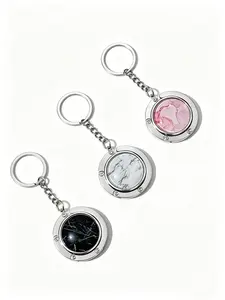 Two-In-One Bag Hook Keychain, Foldable Table Edge Hook, Portable Bag Holder for Cafes and Restaurants, Keeps Bags off Dirty Floors,Travel Accessories,Bag Accessories