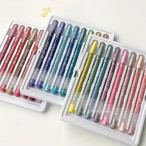 24 Color Gel Pen Set, 1.0mm Glitter Color Gel Pen, Multifunctional Writing Tool for Office School Student, Office Stationery & Supplies, Glitter Markers