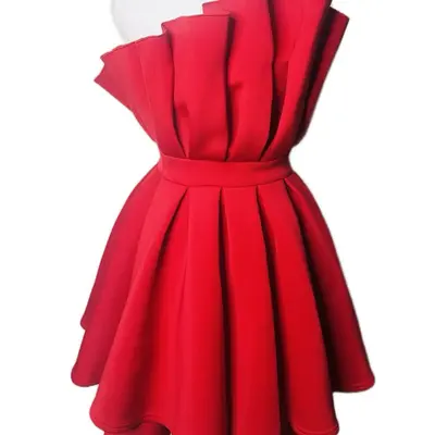 open lace back dress BABARONI Chiffon Terracotta Junior Bridesmaid Dresses A-line Illusion  Sleeveless Lace Ruched Floor-length