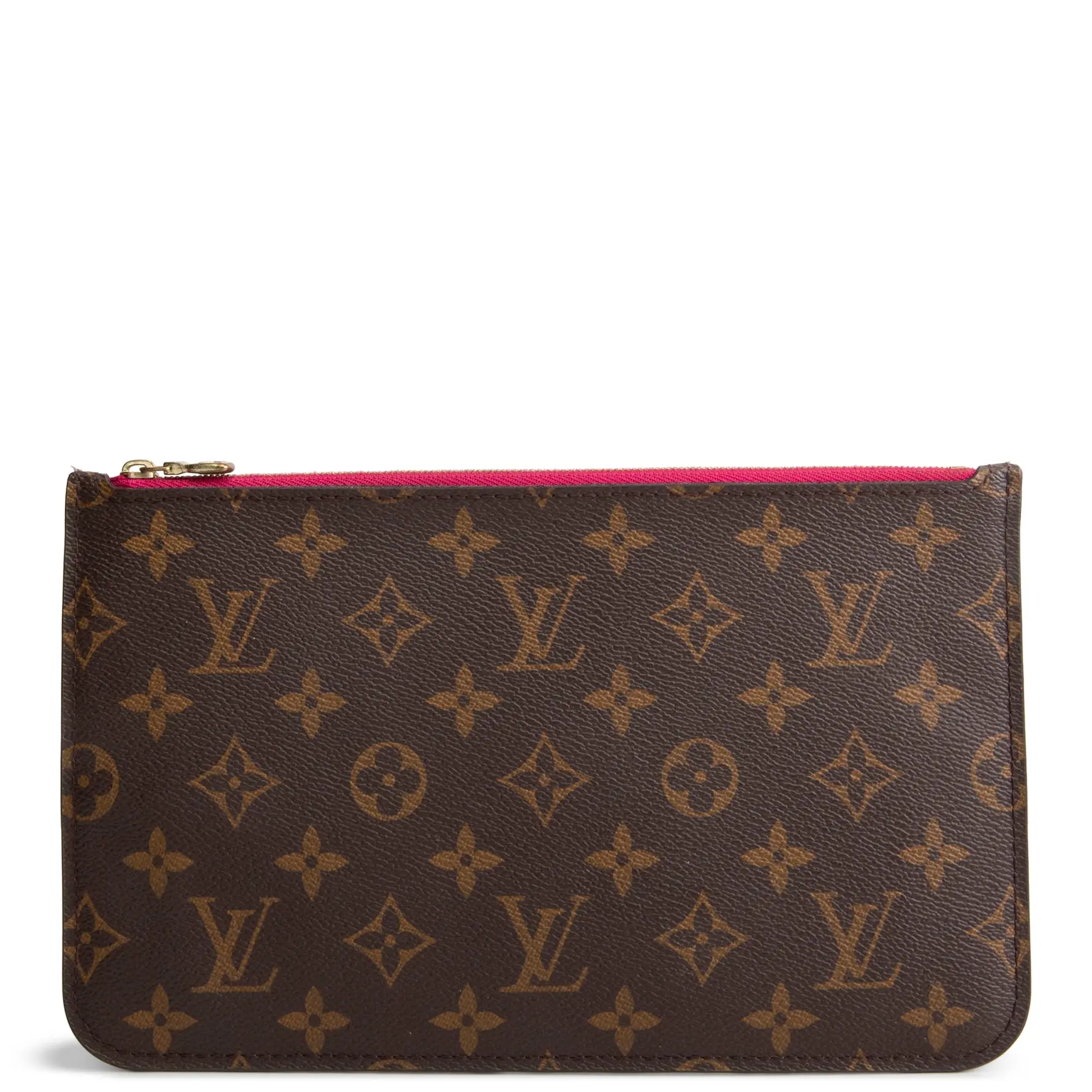 Pre-owned Louis Vuitton Coated Canvas Clutches & Wristlets Neverfull Pouch Monogram