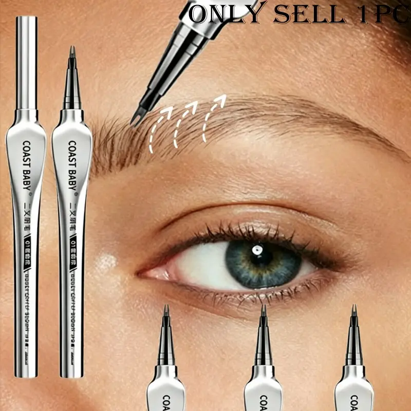 Smooth matte beginner-friendly eyebrow pen, no clumping, create fluffy natural brow look, Eye Brow Pens
