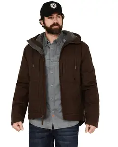 Hawx Men's Castile Weather Duck Hooded Work Jacket - Hxsp24o86-Br