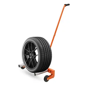 Heavy Duty Adjustable Tire Wheel Dolly – 350 lbs Capacity Tire Lifting and Moving Tool – 360° Rotatable Wheels – Ideal for Car, Truck, Skid Steer, Trailer Tire Changes – Perfect for Garage, Workshop, Automotive Repair