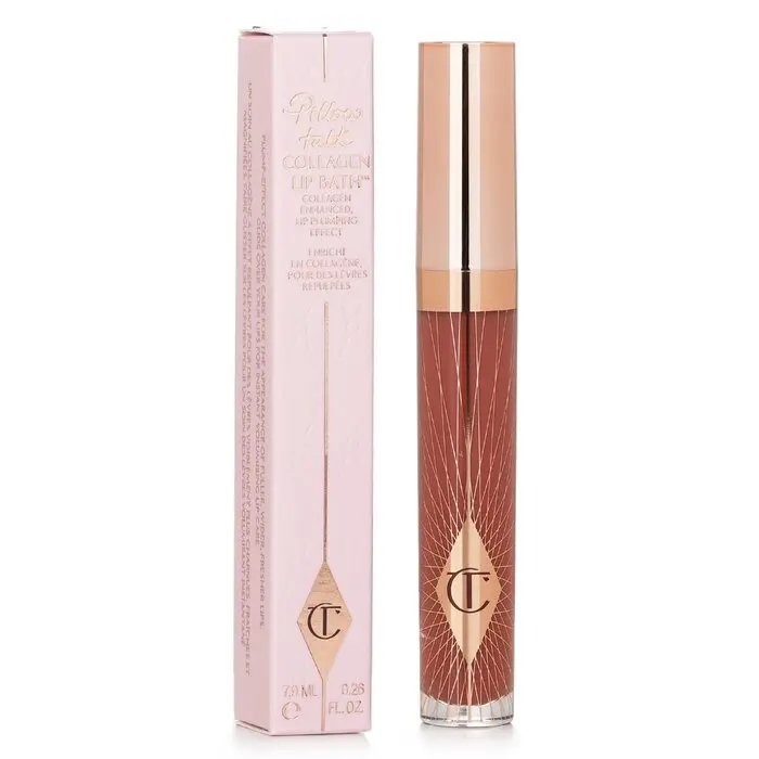 CHARLOTTE TILBURY Collagen Lip Bath Makeup Product - # Pillow Talk, Coconut-Infused, Smoothing Milky Formula, Peppermint-Enhanced, Gloss