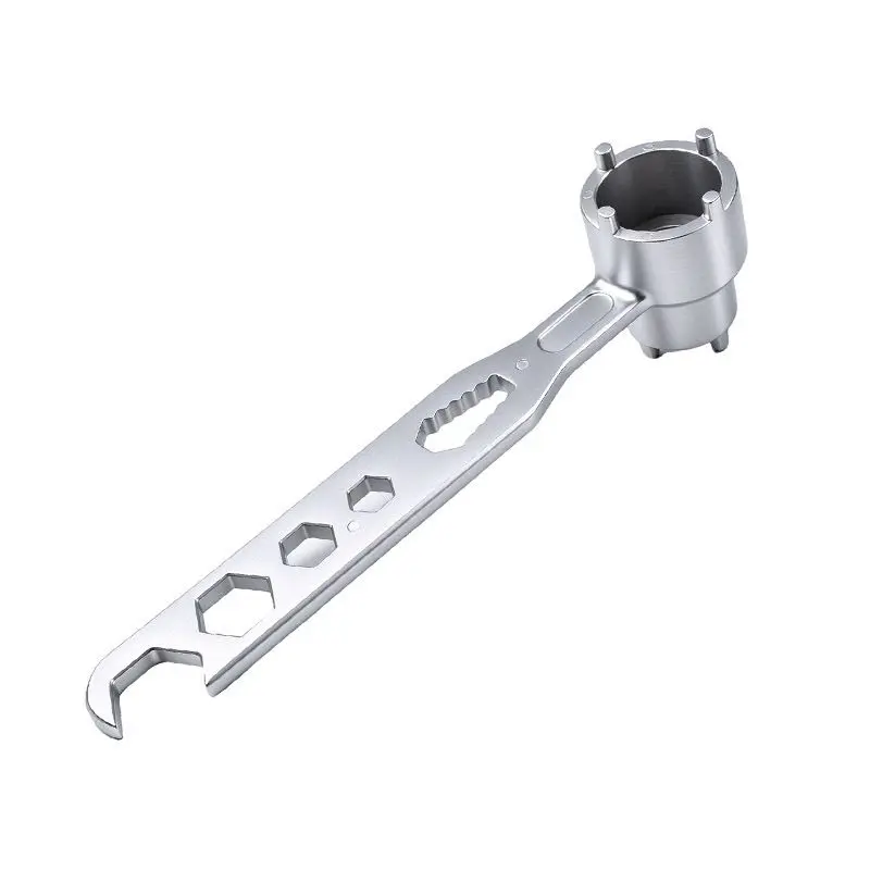 7-in-1 Angle Grinder Wrench, Multi-Function Spanner Tool for Disc Lock Nuts, 4-Pin Flange Nuts & Multiple Hex Nut Sizes