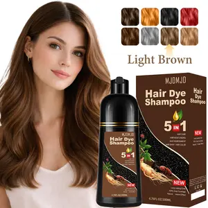 Light Brown Hair Dye Shampoo for Gray Coverage – 3-in-1 Hair Color Shampoo, Natural Brown Hair Dye for Women & Men, Colors in Minutes, Gentle Coloring & Conditioning, Easy to Use, (200ml)
