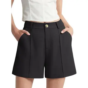 Shorts for Women Dressy Casual High Waisted Tailored Short 2026 Summer Business Work Trousers Shorts with Pockets