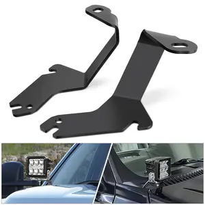 Ditch Light Brackets Hood Hinges Mount Bracket Kit For Auxiliary Offroad Led Pod Work Lighting On 1999-2006 Chevrolet Silverado Tahoe Suburban Gmc Sierra Yukon