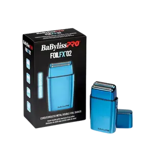 BaBylissPRO FOILFX02 (FXFS2BL) Cord/Cordless Metal Double-Foil Shaver – Blue