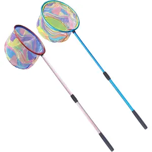 2 Pack Retractable Lightweight Landing Net with Aluminum Rod Handle Fishing Nets for Youth Catch and Release Butterfly Nets