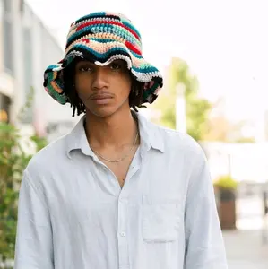The Patchwork Playa Bucket Hat - Multicolor Crochet Design for Seasonal Fashion