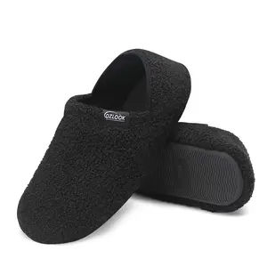 Women'S/Men'S Cozy Fuzzy Slippers-Couples' cotton slippers, Fashion Solid Color Slip-on House Shoes, All-Season Soft Warm Fabric Upper & Inner with TPR Sole, Machine Washable - Comfort