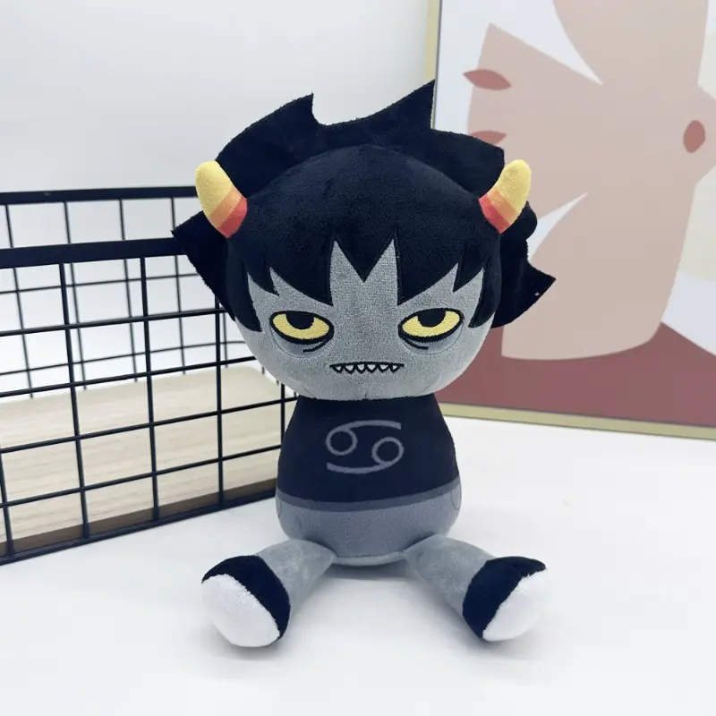 Adorable Karkat Chibi Plushie, Sound‑Free Homestuck Comic Character Toy