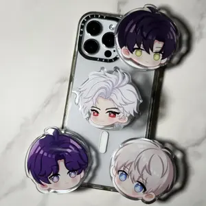 Chibi Love and Deepspace Magnetic Adhesive Phone Grip Holder Stand Caleb Xavier Sylus Zayne Rafayel