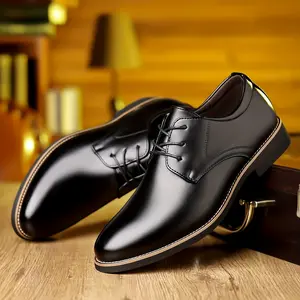 Men’s Classic Lace-Up Dress Shoes Formal Business Office Wear Black
