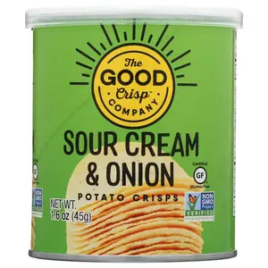The Good Crisp Company, Good Crisps Minis (Sour Cream and Onion, 1.6 Ounce, Pack of 12) Non-GMO, Allergen Friendly, Potato Chip Snack Pack, Gluten Free Snacks