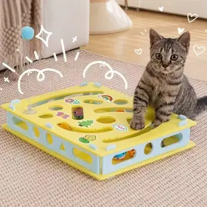 Pet Digging Puzzle Toy, Cat Toy with Bell Wand, Sound Making Pet Self-Amusement, Cats Entertainment, Pet Supplies