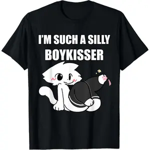 Silly Boy Kisser Meme Femboy Gay Pride LGBTQ T-Shirt