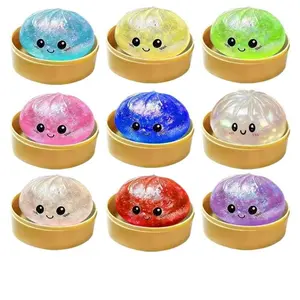Stress relief dumpling squishy, Unboxing glitter dumpling mystery blind box for kids toy gift, Slime squishy toys, squishy toy, squishy ball 8.5cm box 10cm,squeezluck
