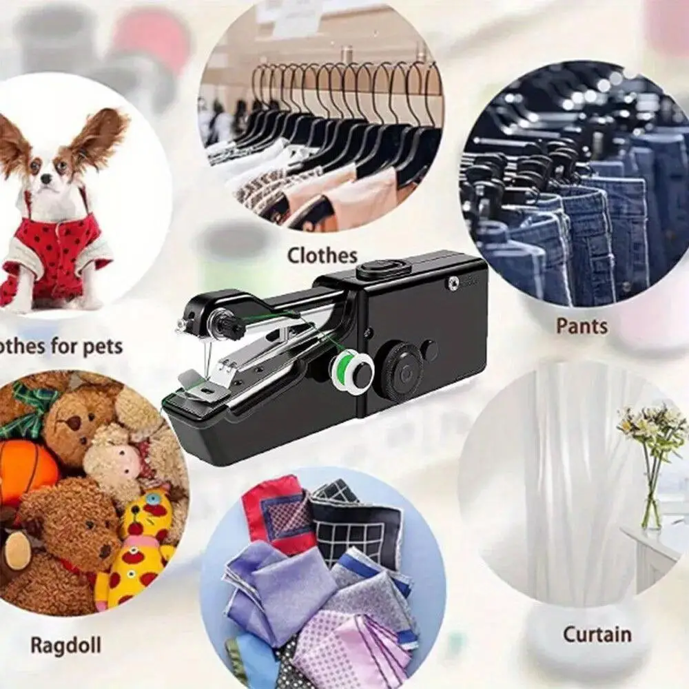 Wireless portable electric sewing machine, mini needle, sewing machine for clothing sewing, rough processing sewing machine