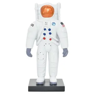 360 stand 6 in. White Resin USA Astronaut Tabletop Sculpture, Traditional Decorative Home Decoration, Lounge & Living Room Decor, Ideal Gift for NASA Fans, Figurine, Ornaments, Collectible Gifts